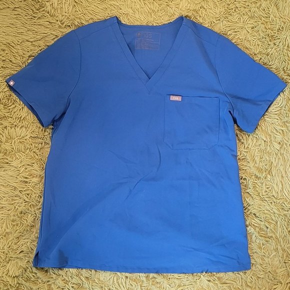 Figs Tops - Figs Scrub Top - Blue